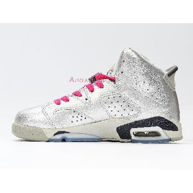 Air Jordan 6 Retro GG Valentines Day 543390-009 Metallic Silver/Vivid Pink-Black Mens Womens Shoes