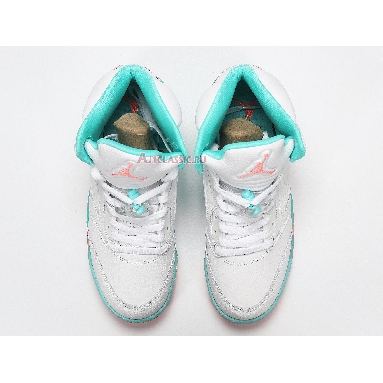 Air Jordan 5 Retro Light Aqua 440892-100 Crimson Pule/Light Aqua-Black Mens Womens Shoes