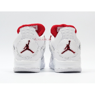 Air Jordan 4 Retro Red Metallic CT8527-112 White/University Red-Metallic Silver Mens Womens Shoes