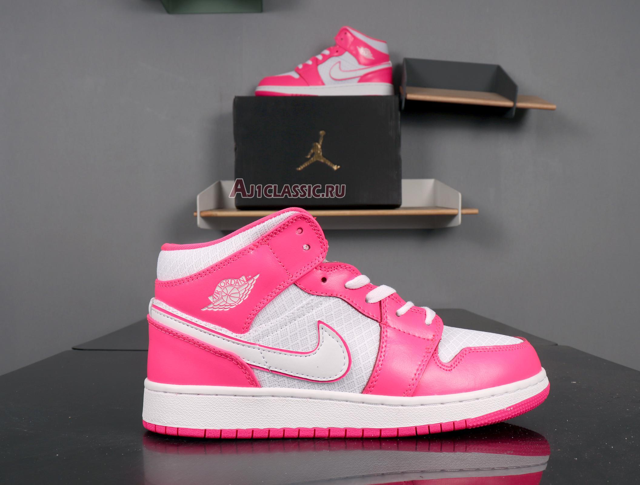 Air Jordan 1 Mid GS Hyper Pink 555112611 Hyper Pink/White Sneakers