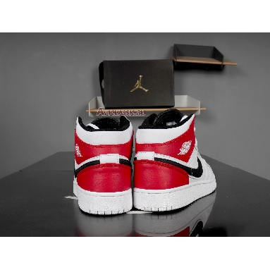 Air Jordan 1 Mid White Chicago 554724-116 White/Black-University Red Mens Womens Shoes