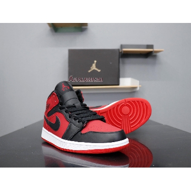 Air Jordan 1 Mid Banned 554724-610 Gym Red/Black-White Mens Womens Shoes