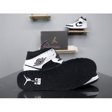 Air Jordan 1 Retro Mid Tuxedo 554724-113 Black/White Mens Womens Shoes