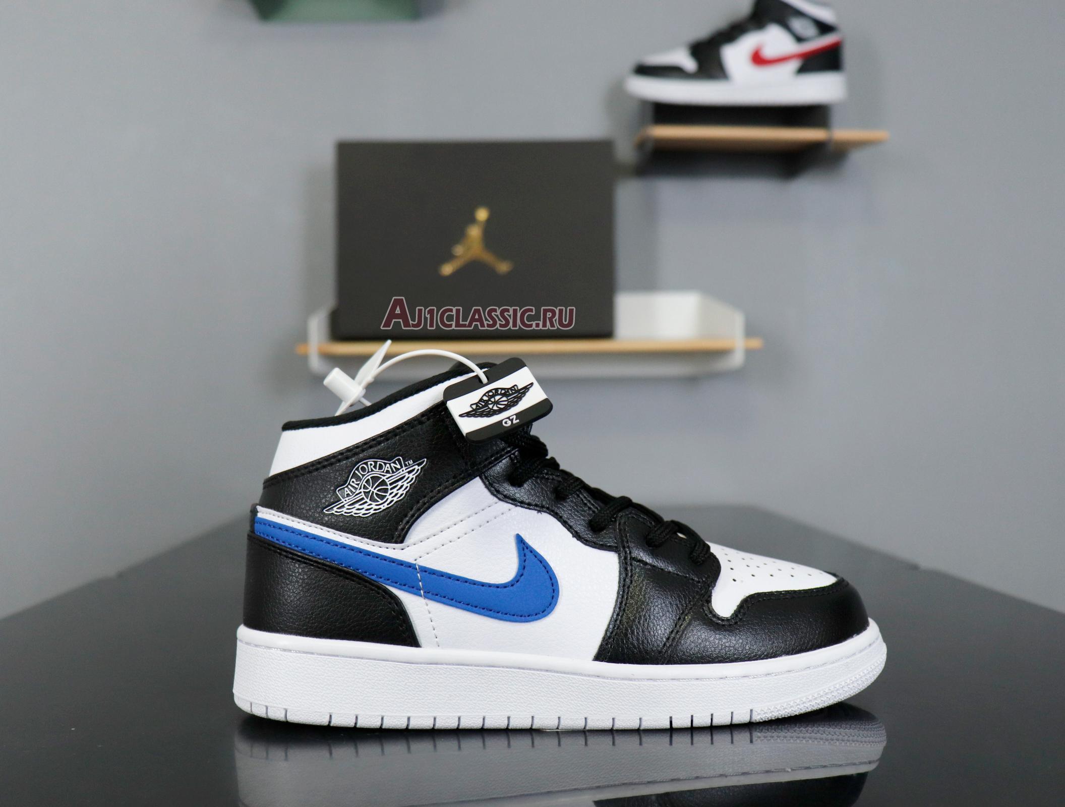 New Air Jordan 1 Retro Mid GS "Multi-Color Swoosh" 554725-052 Shoes