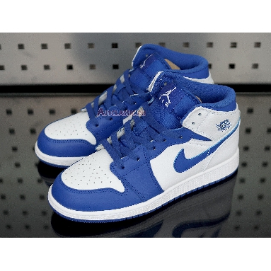 Air Jordan 1 Mid Hyper Royal 554724-114 White/White/Hyper Royal Mens Womens Shoes
