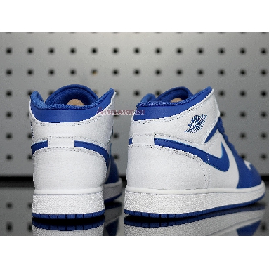 Air Jordan 1 Mid Hyper Royal 554724-114 White/White/Hyper Royal Mens Womens Shoes