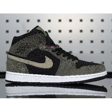 Air Jordan 1 Mid Olive BQ6472-030 Olive/Black/White/Green Mens Womens Shoes