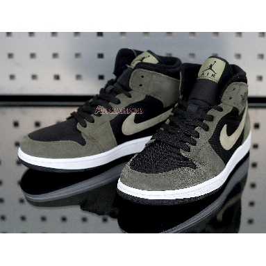 Air Jordan 1 Mid Olive BQ6472-030 Olive/Black/White/Green Mens Womens Shoes