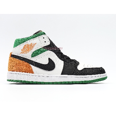 Air Jordan 1 Mid Lucky Green Laser Orange BQ6931-101 White/Laser Orange-Black-Lucky Green Mens Womens Shoes