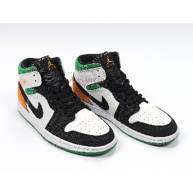 Air Jordan 1 Mid Lucky Green Laser Orange BQ6931-101 White/Laser Orange-Black-Lucky Green Mens Womens Shoes
