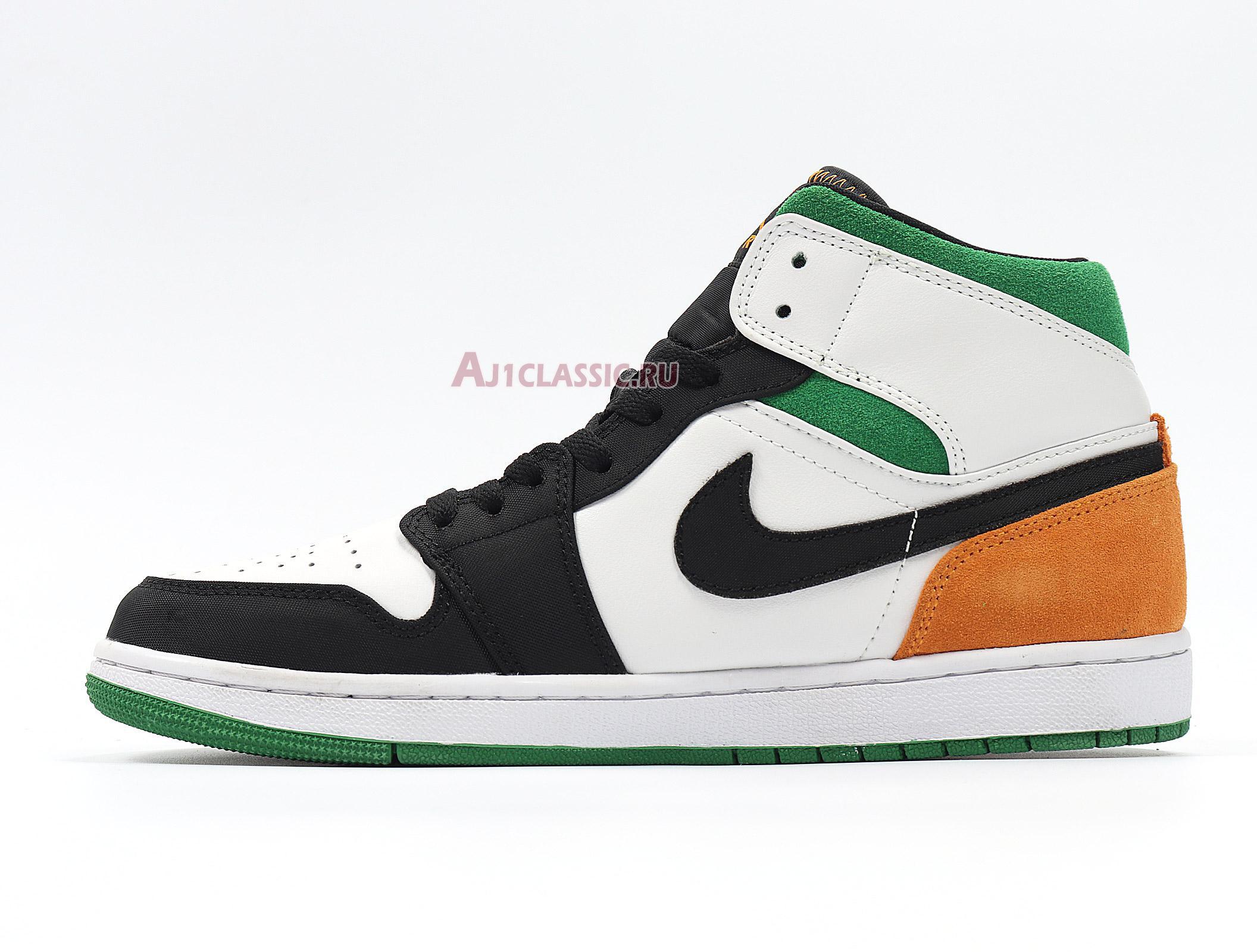 New Air Jordan 1 Mid "Lucky Green Laser Orange" BQ6931-101 Shoes