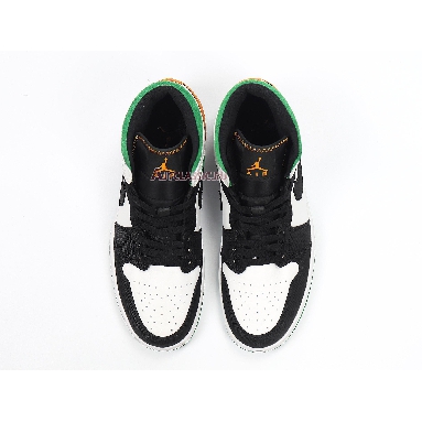 Air Jordan 1 Mid Lucky Green Laser Orange BQ6931-101 White/Laser Orange-Black-Lucky Green Mens Womens Shoes