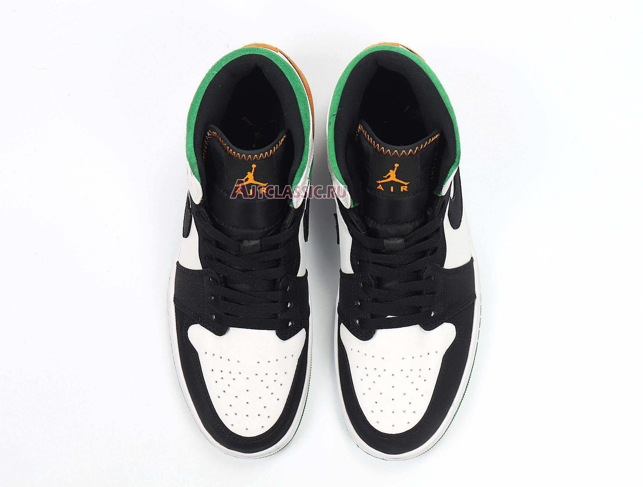 New Air Jordan 1 Mid "Lucky Green Laser Orange" BQ6931-101 Shoes