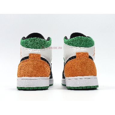 Air Jordan 1 Mid Lucky Green Laser Orange BQ6931-101 White/Laser Orange-Black-Lucky Green Mens Womens Shoes