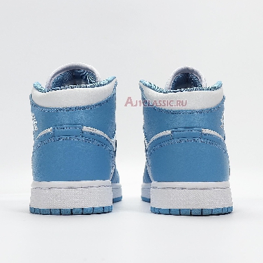 Air Jordan 1 Mid UNC 554724-106 White/University Blue-White Mens Womens Shoes