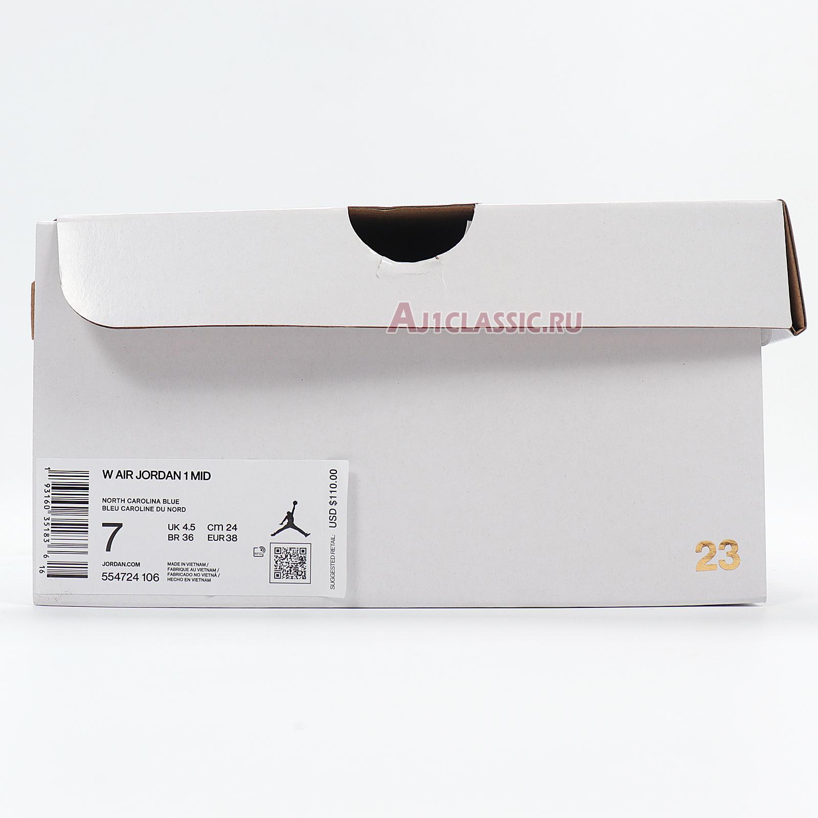 New Air Jordan 1 Mid "UNC" 554724-106 Shoes