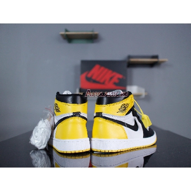 Air Jordan 1 Retro High OG Yellow Ochre 555088-109 Summit White/Yellow Ochre-Black Mens Womens Shoes
