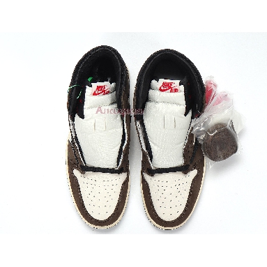 Travis Scott x Air Jordan 1 Retro High OG Mocha CD4487-100 Sail/Black-Dark Mocha-University Red Mens Womens Shoes