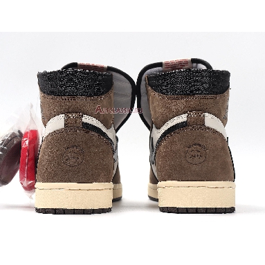 Travis Scott x Air Jordan 1 Retro High OG Mocha CD4487-100 Sail/Black-Dark Mocha-University Red Mens Womens Shoes