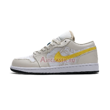 Air Jordan 1 Low Orewood Brown CK3022-107 Light Orewood Brown/Amarillo-White-Laser Blue Mens Womens Shoes
