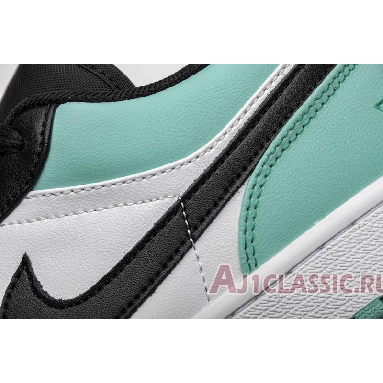 Air Jordan 1 Low Emerald Rise 553558-117 White/Emerald Rise-Black Mens Womens Shoes