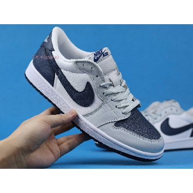 Air Jordan 1 Low Grey Navy CW8576-200 Grey/White/Navy/Blue Mens Womens Shoes