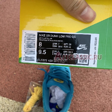 Grateful Dead x Nike SB Dunk Low Blue Bear CJ5378-400 Sky Blue/Yellow Mens Womens Shoes