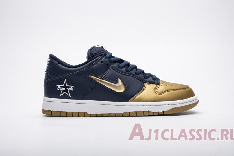 New Supreme x Nike Dunk SB Low QS "Metallic Gold" CK3480-700 Shoes