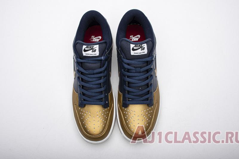 New Supreme x Nike Dunk SB Low QS "Metallic Gold" CK3480-700 Shoes