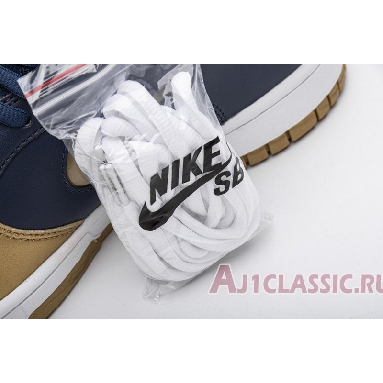 Supreme x Nike Dunk SB Low QS Metallic Gold CK3480-700 Metallic Gold/Metallic Gold/Navy/White Mens Womens Shoes