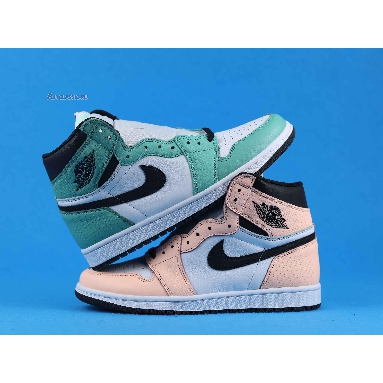 Air Jordan 1 Retro High OG WMNS Multi Color 555441-889 Green/Pink/White/Black Mens Womens Shoes