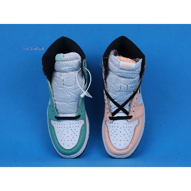 Air Jordan 1 Retro High OG WMNS Multi Color 555441-889 Green/Pink/White/Black Mens Womens Shoes