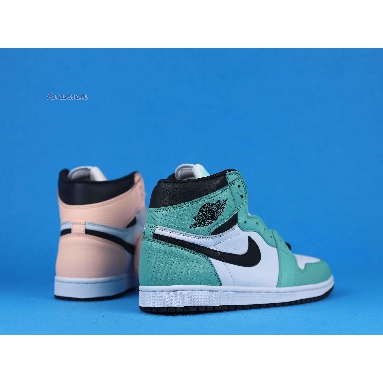 Air Jordan 1 Retro High OG WMNS Multi Color 555441-889 Green/Pink/White/Black Mens Womens Shoes