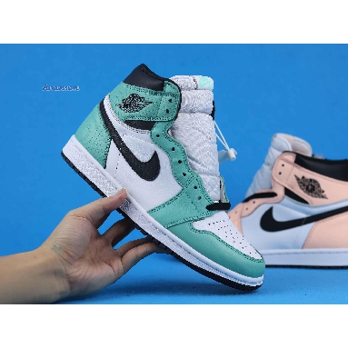 Air Jordan 1 Retro High OG WMNS Multi Color 555441-889 Green/Pink/White/Black Mens Womens Shoes