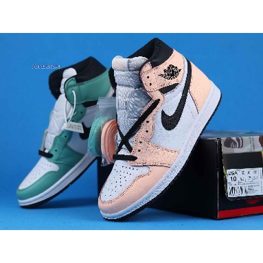 Air Jordan 1 Retro High OG WMNS Multi Color 555441-889 Green/Pink/White/Black Mens Womens Shoes