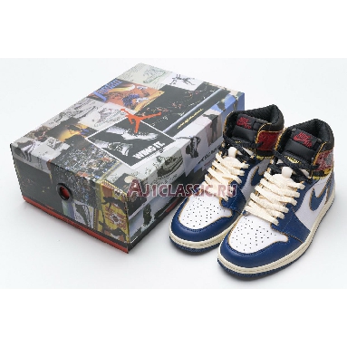 Union LA x Air Jordan 1 Retro High NRG Storm Blue BV1300-146 White/Storm Blue/Varsity Red/Black Mens Womens Shoes