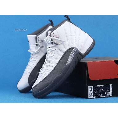 Air Jordan 12 Retro Dark Grey 130690-160 White/Dark Grey-Gym Red Mens Womens Shoes