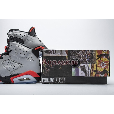Air Jordan 6 Retro SP Reflections Of A Champion CI4072-001 Reflect Silver/Infrared-Black Mens Womens Shoes