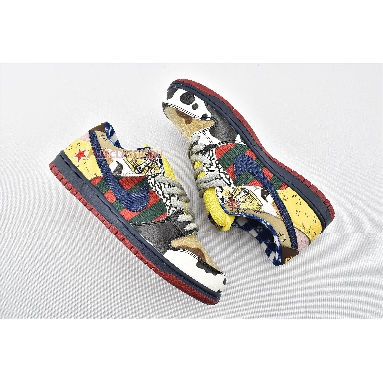 Nike Dunk Low SB What The Dunk 2020 318403-175 White/College Blue-Yellow Red Mens Womens Shoes