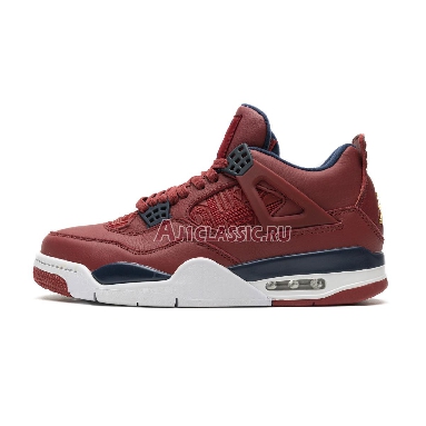 Air Jordan 4 Retro FIBA CI1184-617 Gym Red/White-Metallic Gold-Obsidian Mens Womens Shoes