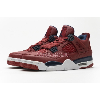 Air Jordan 4 Retro FIBA CI1184-617 Gym Red/White-Metallic Gold-Obsidian Mens Womens Shoes