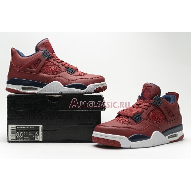 Air Jordan 4 Retro FIBA CI1184-617 Gym Red/White-Metallic Gold-Obsidian Mens Womens Shoes