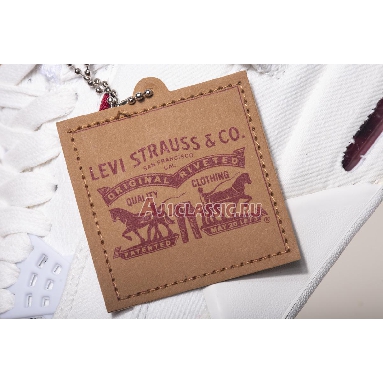Levis x Air Jordan 4 Retro White Denim AO2571-100 White/White-White Mens Womens Shoes
