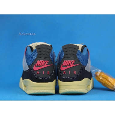 Union LA x Air Jordan 4 Retro Off Noir DC9533-001 Off Noir/Brigade Blue/Dark Smoke Grey/Light Fusion Red Mens Womens Shoes