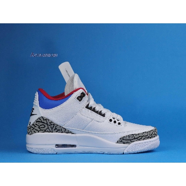 Air Jordan 3 Retro Seoul AV8370-100 White/Soar-Atom Red Mens Womens Shoes