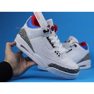 Air Jordan 3 Retro Seoul AV8370-100 White/Soar-Atom Red Mens Womens Shoes