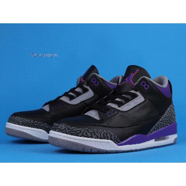 Air Jordan 3 Retro Court Purple CT8532-050 Black/Cement Grey/White/Court Purple Mens Womens Shoes