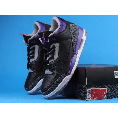 Air Jordan 3 Retro Court Purple CT8532-050 Black/Cement Grey/White/Court Purple Mens Womens Shoes