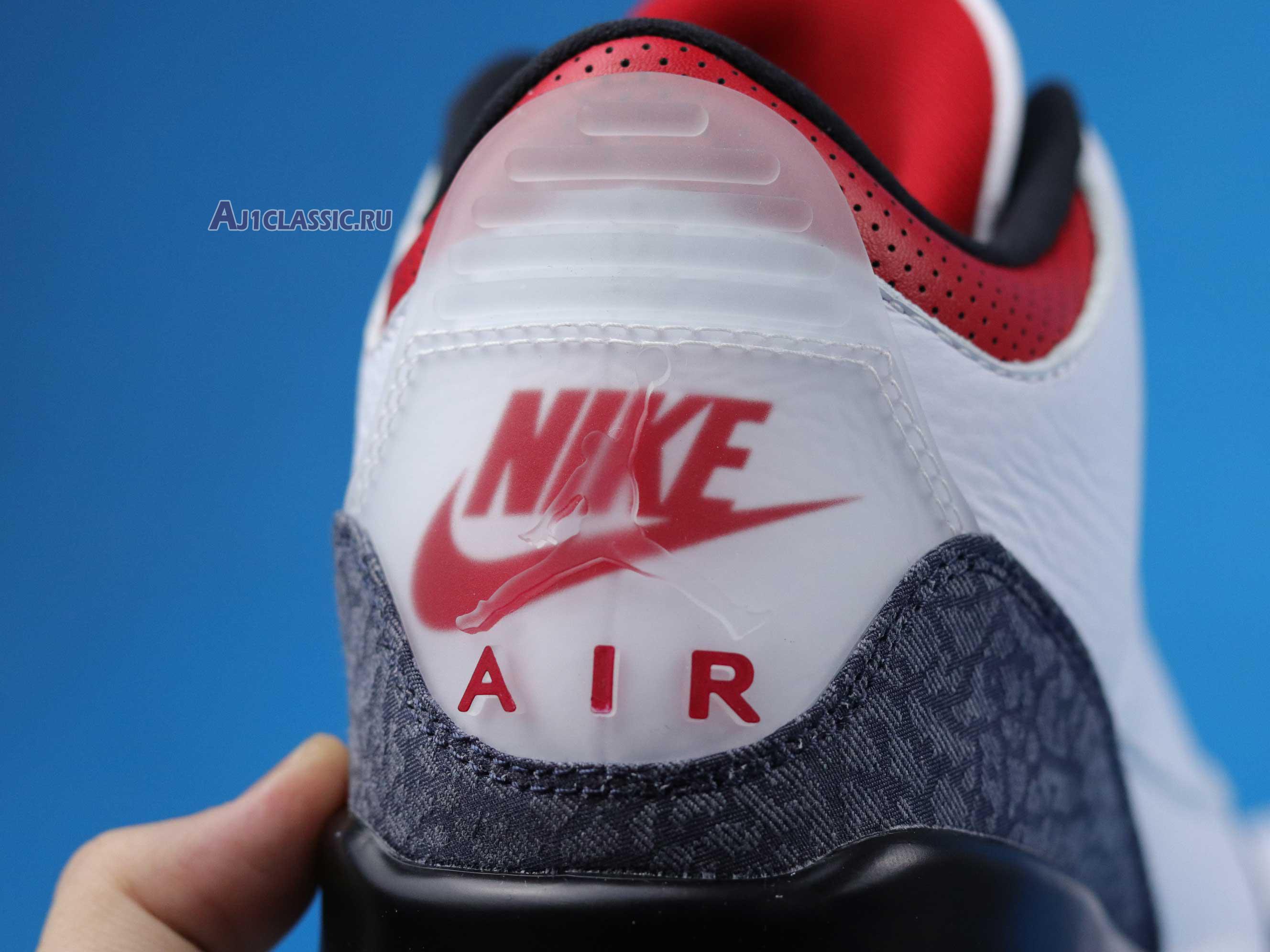 New Air Jordan 3 Retro Denim SE "Fire Red" CZ6431-100 Shoes