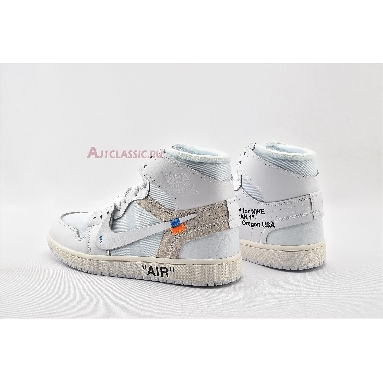 Off-White x Air Jordan 1 Retro High OG White 2018 AQ0818-100-2 White/White Mens Womens Shoes